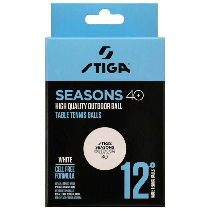 Ball Seasons Outdoor ABS White 12-Pack, Bordtennisbollar