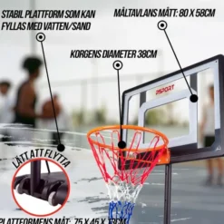 Barn Basketkorg 1,6-2,1M