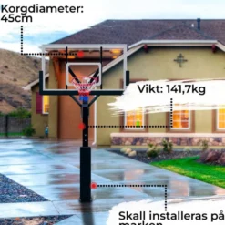 Basketkorg In-Ground Pro 2,3 - 3,05M
