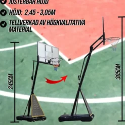 Basketkorg Pro 2.45-3.05M