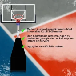 Basketkorg Vikning Pro 1,2 - 3,05M