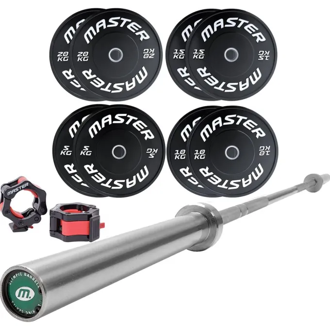 Bumperpaket 120 kg, Skivstångsset Bumper