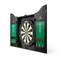 Court Classic Dartboard Cabinet Set (Black)