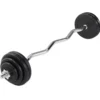 Curlstång Gummi - 35 kg, Skivstångsset gummerade