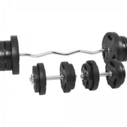 Curlstång Hantlar PRO Trigrip - 70 kg, Skivstångsset plast