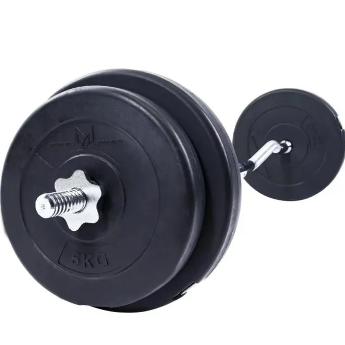 Curlstångspaket E-Series - 30 kg, Skivstångsset plast