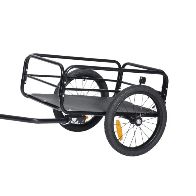 Cykelkärra med en plastlåda