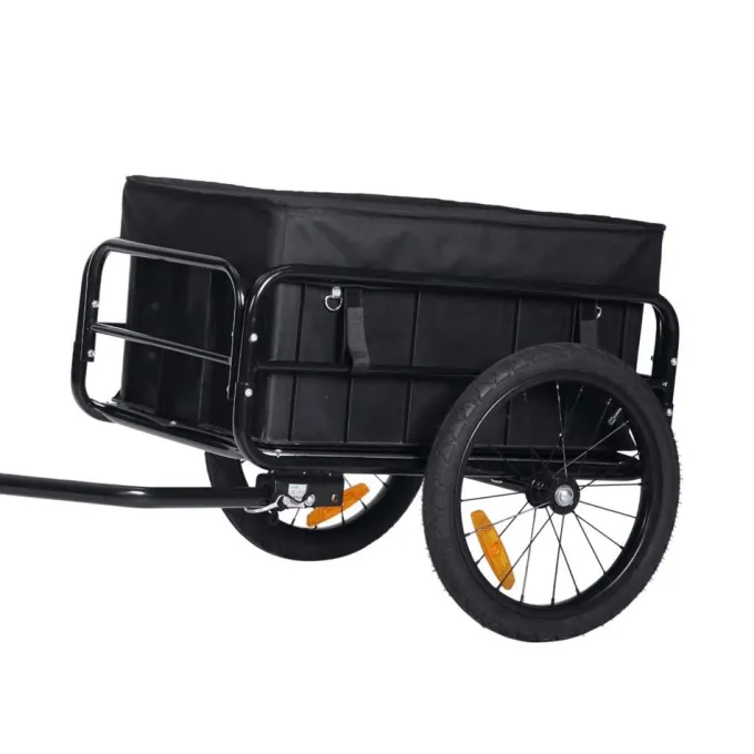 Cykelkärra med en plastlåda