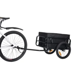 Cykelkärra med en plastlåda