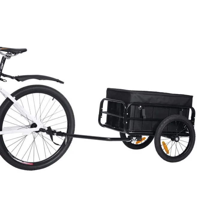 Cykelkärra med en plastlåda