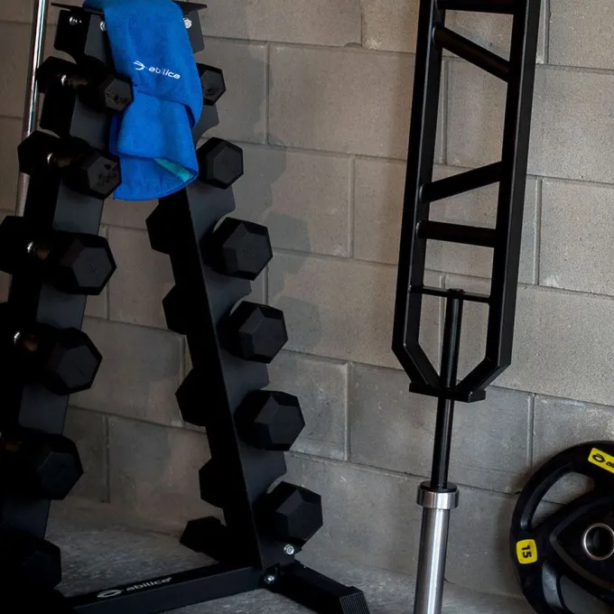 Dumbbellrack 6, Ställning hantlar