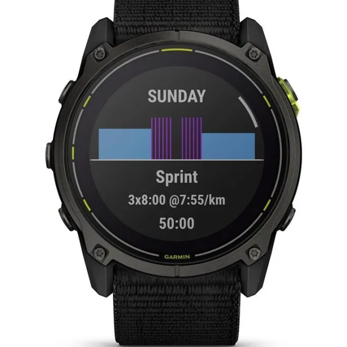 Enduro 3, Crbn Gry DLC Ti w/Blk Sport Lo Black, Pulsklocka