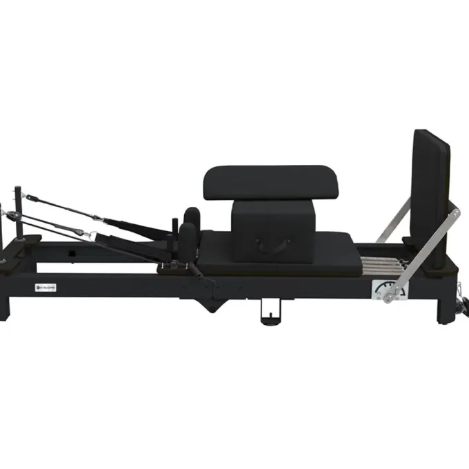 Foldable Aluminum Reformer - Black, Pilates Reformer