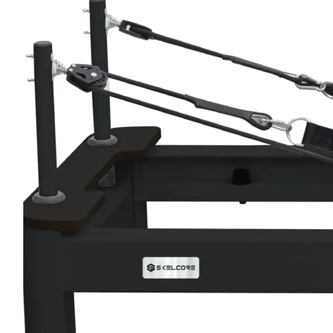 Foldable Aluminum Reformer - Black, Pilates Reformer