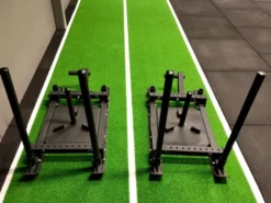 Grön/Svart Med Linjer 2X10, Gymgolv