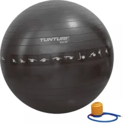 Gymball 65 cm Black, Anti Burst