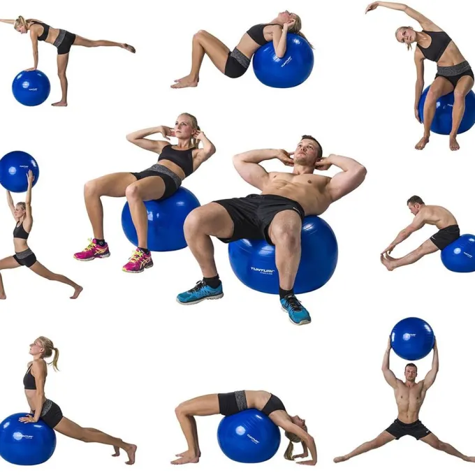 Gymball 65 cm Black, Anti Burst