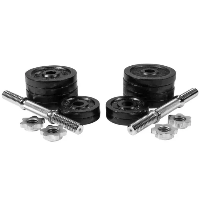 Hantlar IRON Black Gjutjärn - 2x15kg