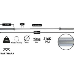 Internationell Skivstång 50 mm CF 20 kg 3.0, Skivstång