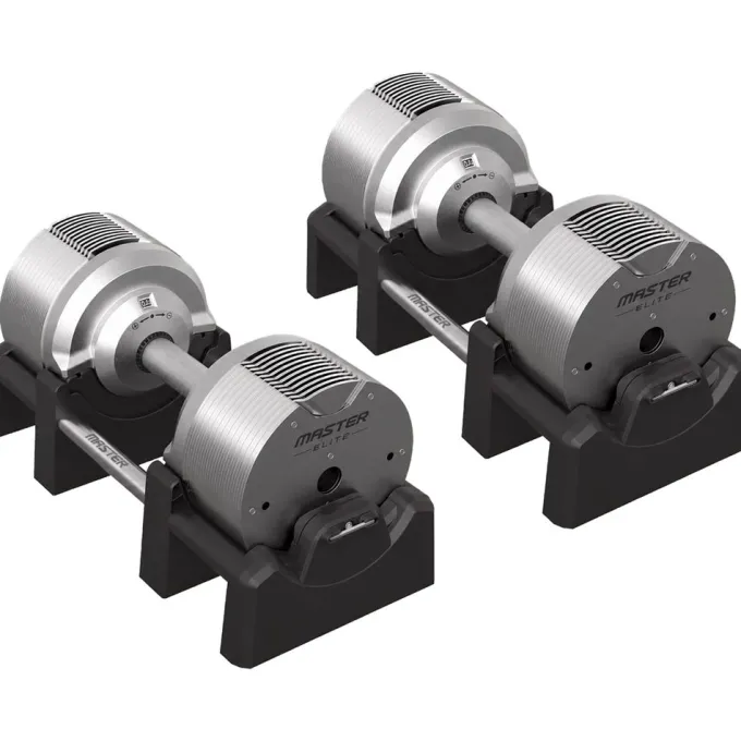 Justerbara Hantlar Elite Silver 2 x 41,5 kg (Par)