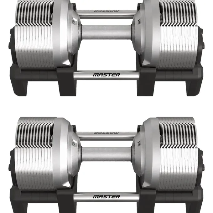 Justerbara Hantlar Elite Silver 2 x 41,5 kg (Par)