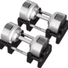 Justerbara Hantlar Elite Silver 2 x 32,5 kg (Par)