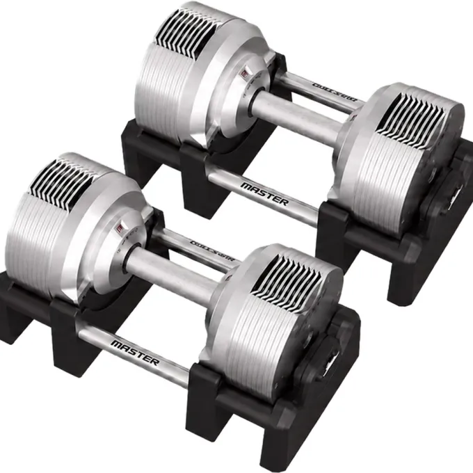 Justerbara Hantlar Elite Silver 2 x 32,5 kg (Par)