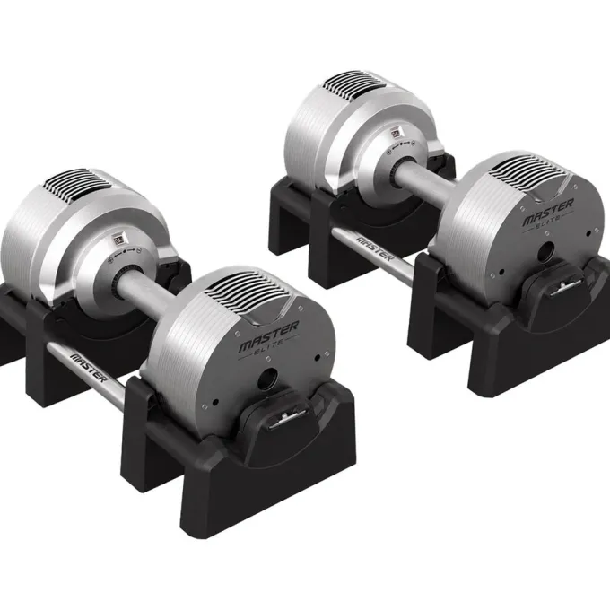 Justerbara Hantlar Elite Silver 2 x 32,5 kg (Par)