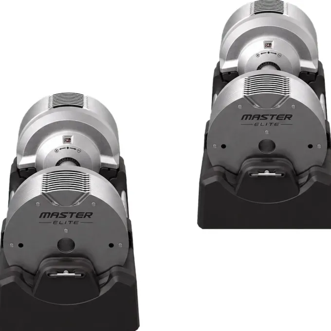 Justerbara Hantlar Elite Silver 2 x 32,5 kg (Par)
