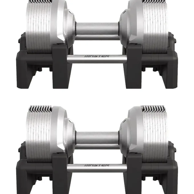 Justerbara Hantlar Elite Silver 2 x 32,5 kg (Par)
