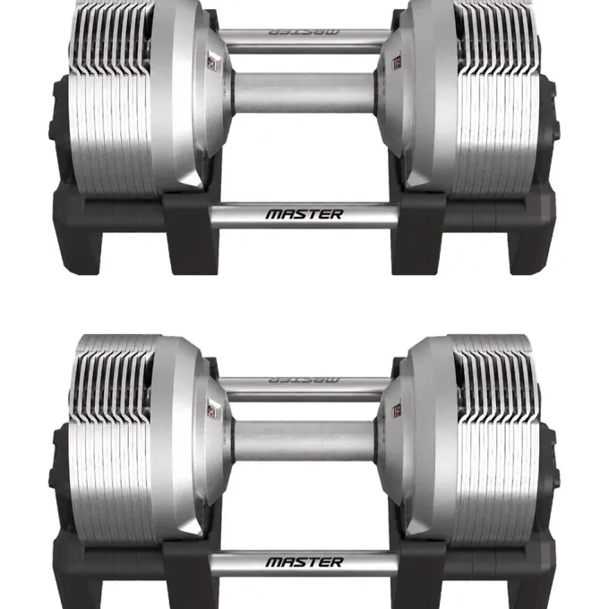 Justerbara Hantlar Elite Silver 2 x 32,5 kg (Par)