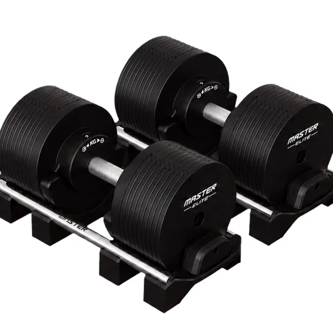Justerbara Hantlar Elite Svart 2 x 40 kg (Par)