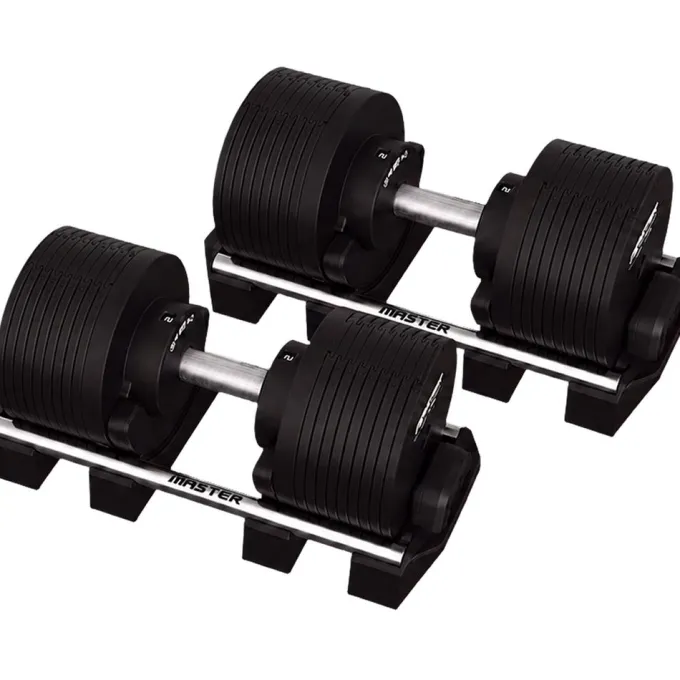 Justerbara Hantlar Elite Svart 2 x 40 kg (Par)