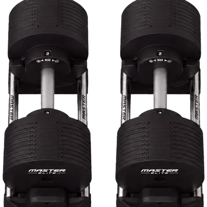 Justerbara Hantlar Elite Svart 2 x 40 kg (Par)