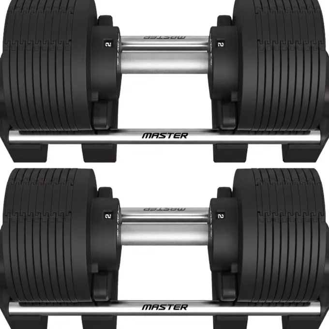 Justerbara Hantlar Elite Svart 2 x 40 kg (Par)