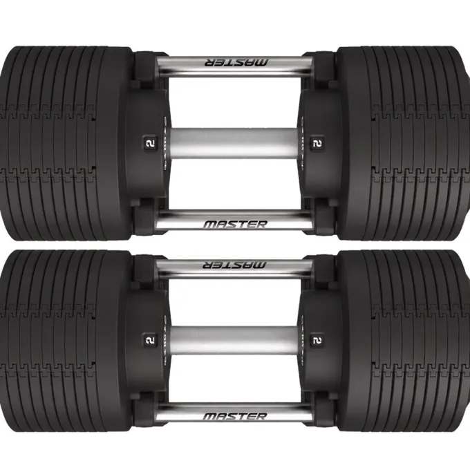 Justerbara Hantlar Elite Svart 2 x 40 kg (Par)