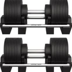 Justerbara Hantlar Elite Svart 2 x 40 kg (Par)