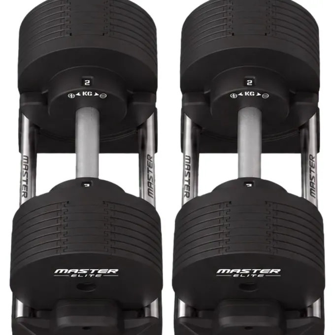 Justerbara Hantlar Elite Svart 2 x 32 kg (Par)