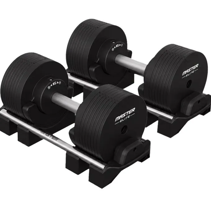 Justerbara Hantlar Elite Svart 2 x 32 kg (Par)