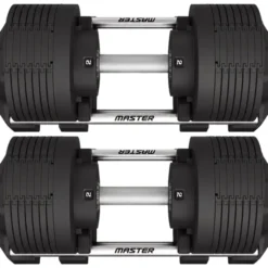 Justerbara Hantlar Elite Svart 2 x 32 kg (Par)