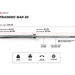 20kg Olympic Bar, Skivstång