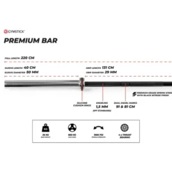 20kg Premium Olympic Bar, Skivstång