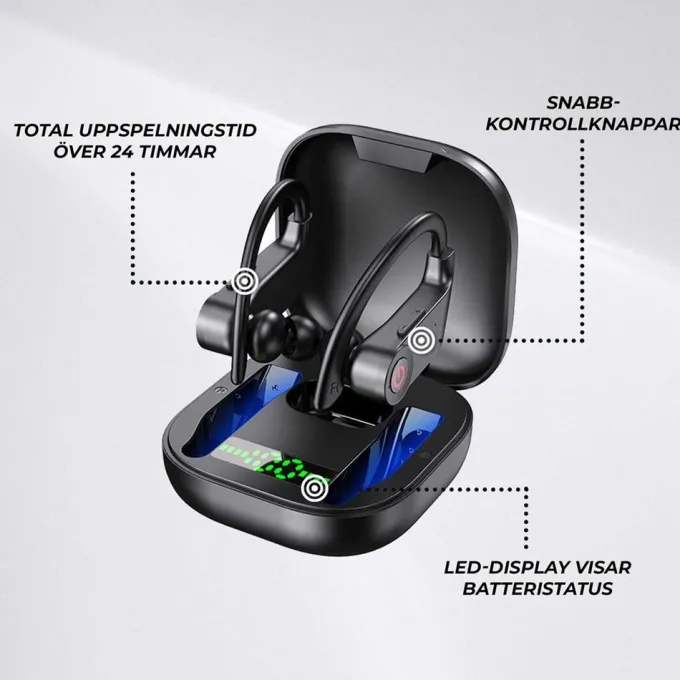 Kuurapods Sport V2 - Trådlösä Hörlurar Med Brusreducering