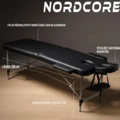 Massagebänk A200, Svart