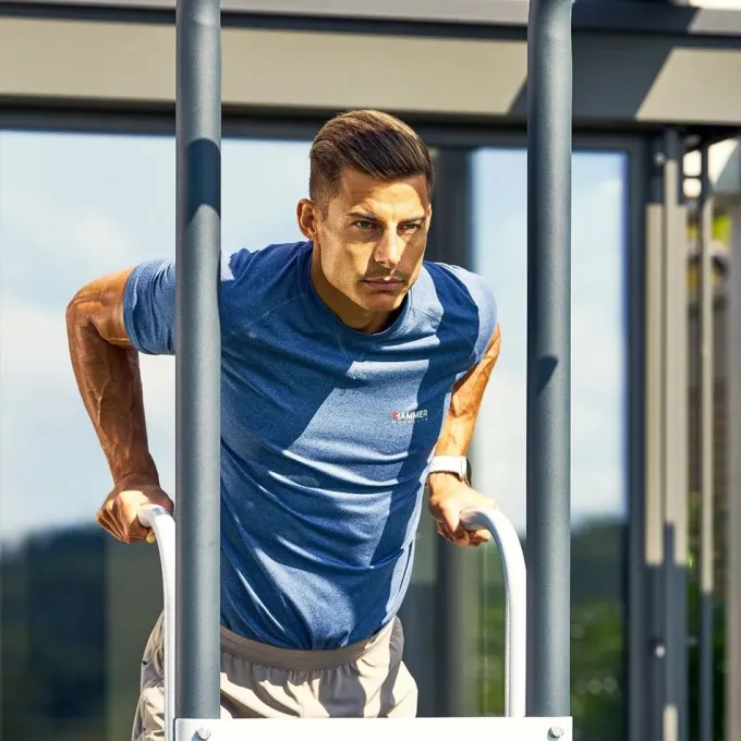 Multigym utomhus SolidStrength 6.0, Dipställning