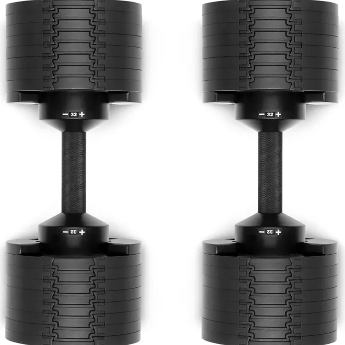 Nuobell 2-32 kg All Black (Par), Hantlar