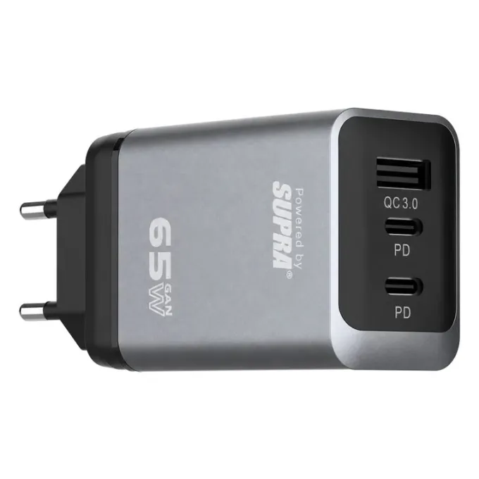 Powerpilot 3-Port Gan Fast Charger 65W