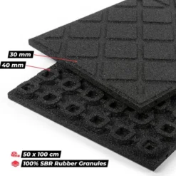 Pro Rubber Flooring (50x100x4 cm)