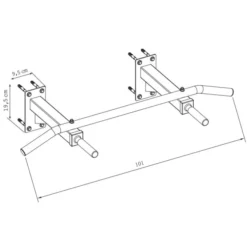 Pull-up-stång Chinsstång BLACK - Vägg
