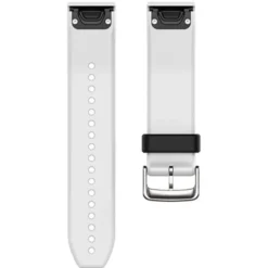 QuickFit 22-klockarmband. vit silikon
